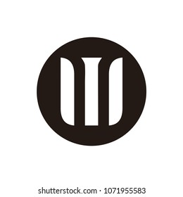m letter on the circle vector logo