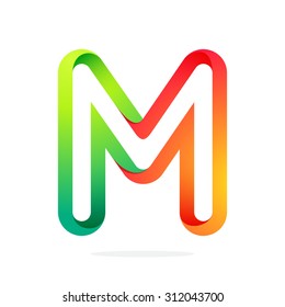 M Letter One Line Colorful Logo Stock Vector (Royalty Free) 312043700 ...