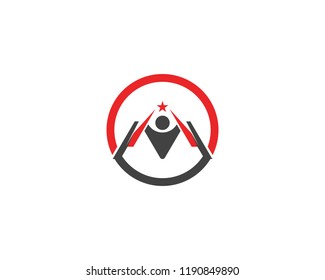 M letter people logo vector