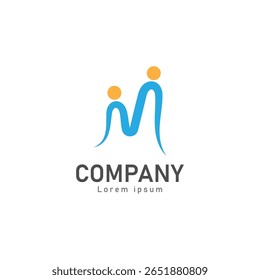 Vector del logotipo de la gente de la letra M