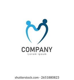 m letter people logo vector