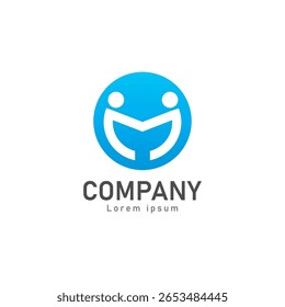 vetor de logotipo de pessoas com letra m