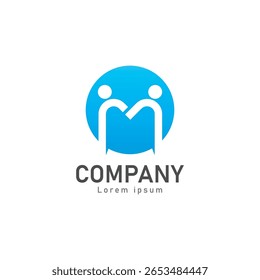 Vector del logotipo de la gente de la letra M