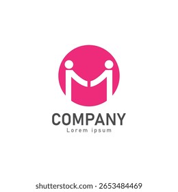 Vector del logotipo de la gente de la letra M