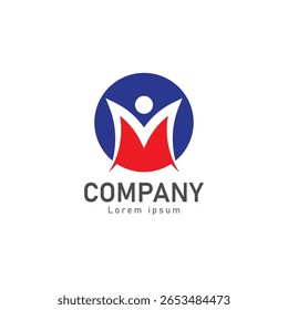 Vector del logotipo de la gente de la letra M