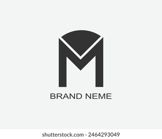 M-Buchstabe Personal Logo Design Vorlage