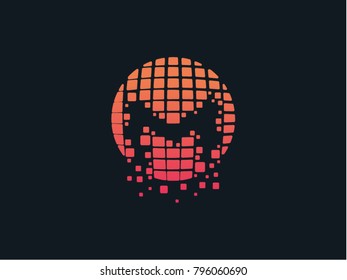 M letter pixel logo