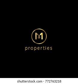 M letter properties vector logo