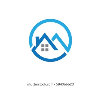 M Letter Property and Construction Logo design for business corporate sign