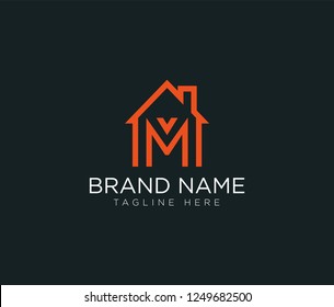 M Letter Real Estate Logo Design - Real estate logo.