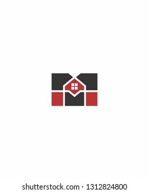 M Letter Real Estate Logo Icon 