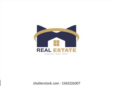 M Letter Real Estate Logo Vector