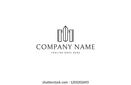 M letter Real Estate vector logo image