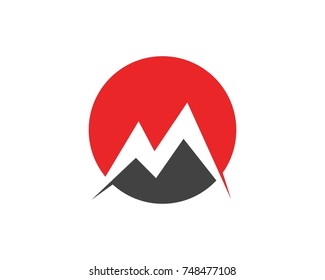 M letter red and black logo 