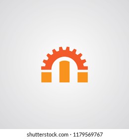 M letter repair logo vector