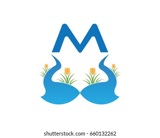 M Letter River Logo