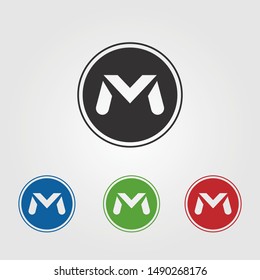 m letter shape vector illustration logo 