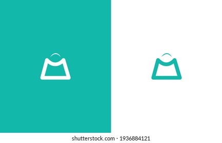 M Letter shop cart logo vector design template | vector icon simple unique shopping cart 