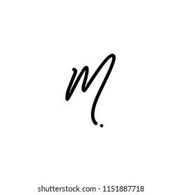 m letter signature handwriting logo