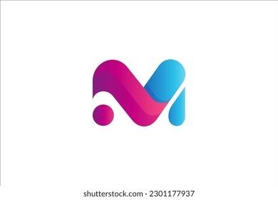 M-Brief-einfaches 3D-Logo