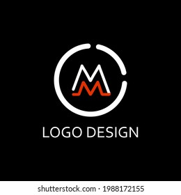 m letter for simple logo design
