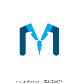 M letter suit icon vector concept design template web