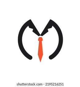 M letter suit icon vector concept design template web
