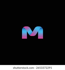 M letter Dieses ausdrucksstarke Logo verbindet abstrakte Formen mit kreativem Flair und fängt eine kühne Vision und künstlerische Identität ein.