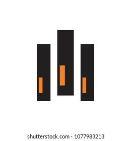 M letter tower logo design vector