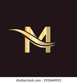 M letter type logo design vector template. Abstract letter M logo design with modern trendy