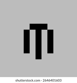 M LETTER UNIQUE VECTOR SQUARE LOGO