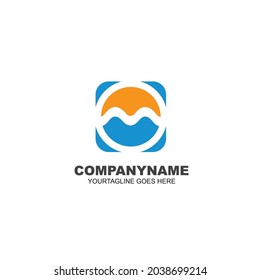 M Letra icono vectorial Plantilla de diseño Ilustración 