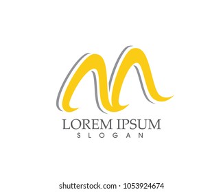  M Letter vector icons such logos template