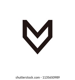 m letter vector logo