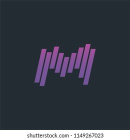 M letter vector logo