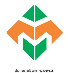 m letter vector logo