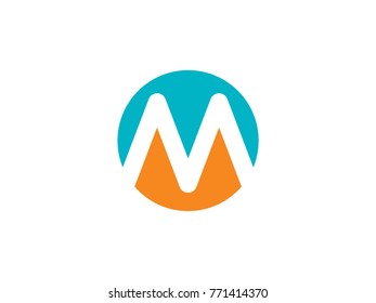 m letter vector logo
