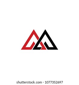 m letter vector logo. aa letter vector logo. mountain vector logo