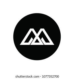 m letter vector logo. aa letter vector logo. mountain vector logo