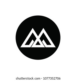 m letter vector logo. aa letter vector logo. mountain vector logo