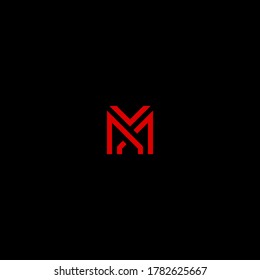 plantilla abstracta de logotipo vectorial de letra m