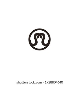 m letter vector logo design