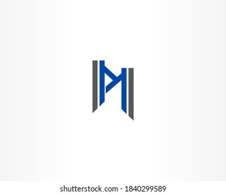 M Plantilla de diseño de logotipo vectorial de letra