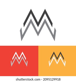 m letter vector logo design
