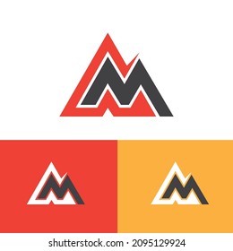 diseño de logotipo vectorial de letra m