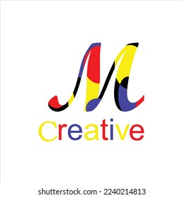 m letter Vector logo design 