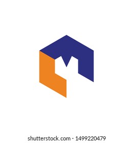 m letter vector logo. ml letter vector logo