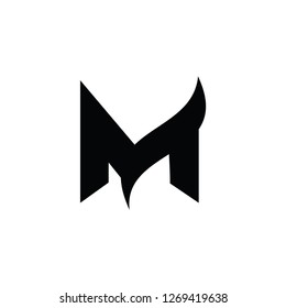 m letter vector logo. mountain vector logo