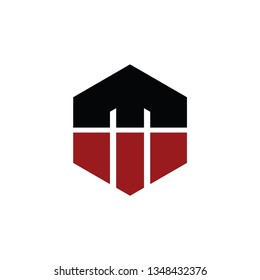 m letter vector logo. mountain vector logo