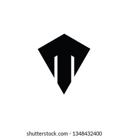 m letter vector logo. mountain vector logo